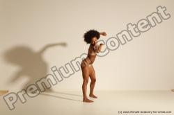 Underwear Gymnastic poses Woman Black Moving poses Slim medium brown Dynamic poses Academic